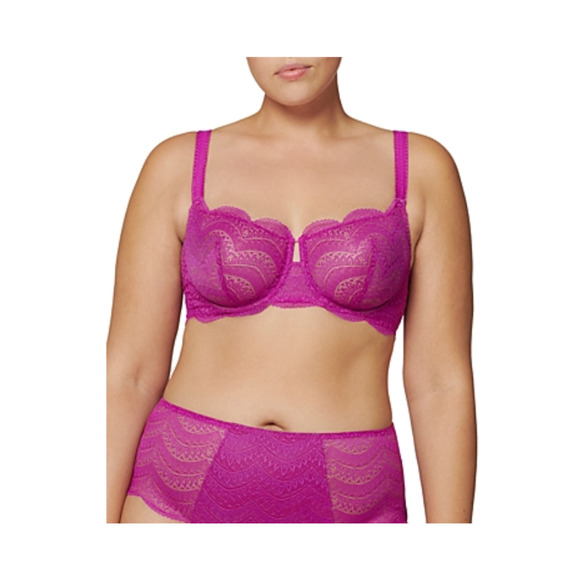 Simone Perele Karma Lace Demi Bra Bougainvillea Size 34B 1100